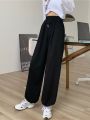 Woman Pants Streetwear Korean Style Loose Joggers Women Sweatpants Grey High Waist Comfort Simple Basic Casual Fashion Trousers.