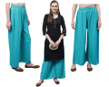 Women's matching color with tops Plazzo High Quality Fabrics Casual Wear Palazzo.