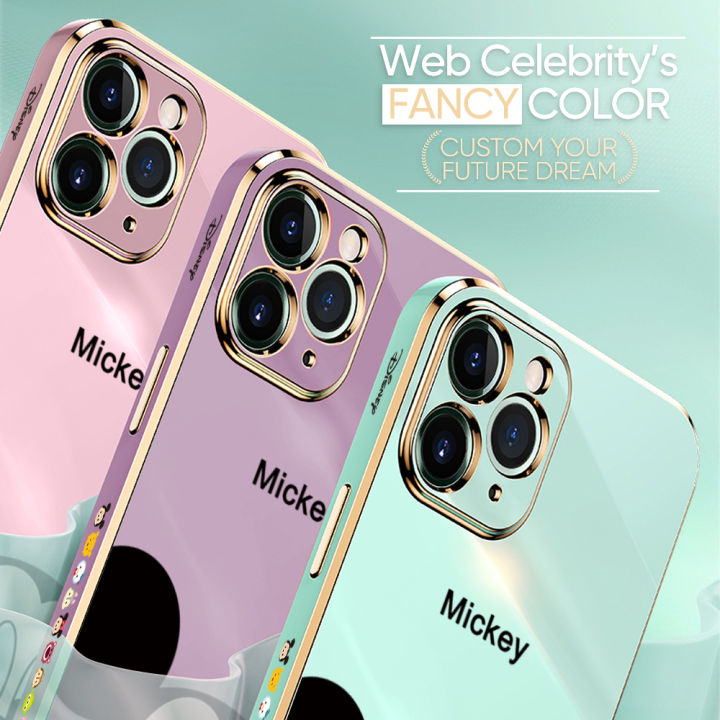 Hontinga%20for%20Samsung%20Galaxy%20A13%204G%20Back%20Cover%20+%20Free%20Lanyard%20Luxury%206D%20Plating%20Cartoon%20Cute%20Mouse%20Side%20Pattern%20Case%20Soft%20Silicone%20Square%20Phone%20Cases%20-%20Image%204
