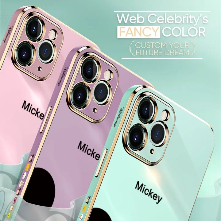 Hontinga%20for%20Samsung%20Galaxy%20A13%204G%20Back%20Cover%20+%20Free%20Lanyard%20Luxury%206D%20Plating%20Cartoon%20Cute%20Mouse%20Side%20Pattern%20Case%20Soft%20Silicone%20Square%20Phone%20Cases%20-%20Image%204