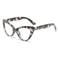 Vintage Fashion Anti Blue Light Hyperopia Reading Glasses Women Men T Brand Big Transparent Computer Cat Eye Glasses Frame +1 +2. 
