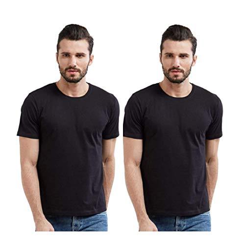 T-shirt Half Sleeve T-shirt for Men Black Color (Combo of Two)