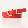 Women Belts New PU Leather Simple Metal Buckle Belt Girls Dress Jean Pants Waistband Belts for Lady. 