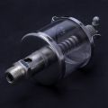 2X 50mL Engine Machine Lubricator Oil Gravity Drip Feed Oiler Clear+Silver.