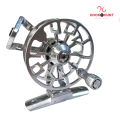 Silver Colour Full Metal Fly Fishing Reel Ultralight 50g – Long Distance Ice Fishing Reel, Front Drag (Hook & Hunt).. 