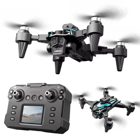 {REMOTE DISPLAY] Drone 4k Profesional HD Camera Obstacle Avoidance Aerial Photography Brushless Motor Foldable Quadcopter(Three 6K Camera) DRONE GALAXY