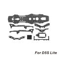 Car Bottom Plate Carbon Fiber Aluminum Upgrade Kit Compatible For 3racing D5s Lite 1:10 Drift Rc Car.