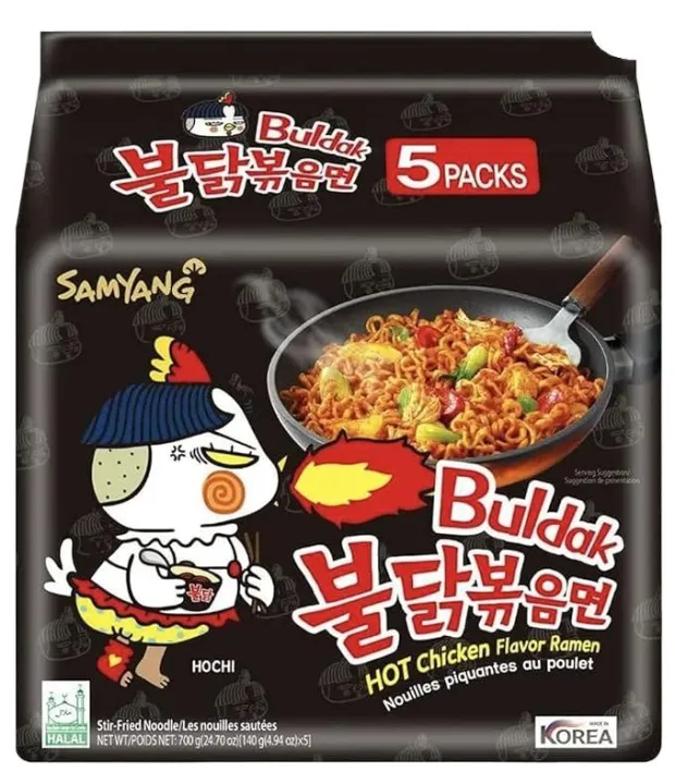 Samyang%20Hot%20Chicken%20Ramen%20Buldak%20Fire%20Noodles,%201%20X%20140%20Grams%20-%20Image%202