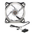 120mm Ultra Silent CPU Case Cooler Fan Dual Side Ring RGB Rainbow LED Fan. 