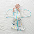 Baby swaddling sleeping bag, breathable baby anti-kick, anti-kick by the four seasons newborn anti-startle sleep artifact, pure cotton leg wrap. 