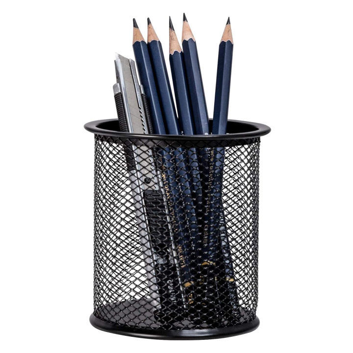 Office%20Space%20Supply%20Black%20Metal%20Mesh%20Pen%20Pencil%20Holder%20Desk%20Organizer%20-%20Image%202