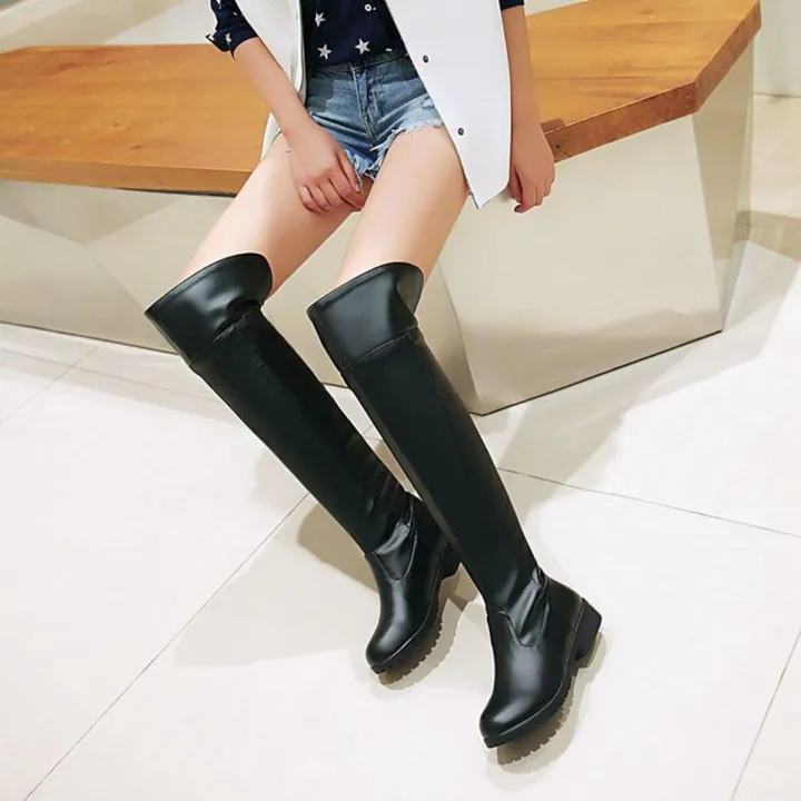 cosMen's and Women's Boots Attack on Allen Soldiers Chief Sanji Performance Low Heel over-the-Knee Boots plus Size