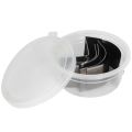 Leather Craft Tools Corner Round Hand Cutter Punch Leather Handmade Craft Tools Punching Hand 10Pcs Belt Edge Oval Shape - silver black.