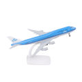 20CM Netherlands KLM Airlines 747-400 Airways Diecast Airplane Model Alloy Metal Air Plane Model Landing Gears Aircraft Toys. 