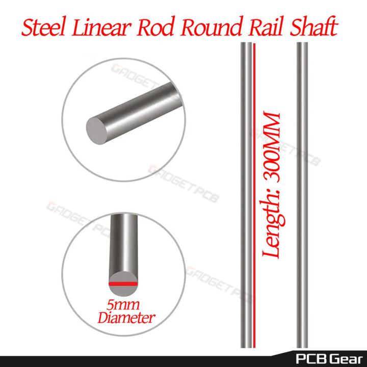 Linear%20Rod%20Round%20Rail%20Shaft%205mm%20Diameter%20150/200/300mm%20Length%205mm%20Rod%20Chrome%20Plated%20CNC%203D%20Printer%20-%20Image%202