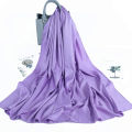 70*180cm Muslim hijab scarf women solid satin wrap headscarf ladies matte fabric foulard Malaysian femme shawls Muslim veil.