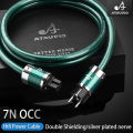 Hifi Power Cable High Quality OCC Copper EU US AU Power Cord For CD Decoder and Tube Amplifier. 
