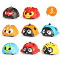 8PCS Insects Armor Gyroscope Inertial Car Cute Watch Gyro Cars Pull Back Device Educational Toys ChristGifts For Kids.