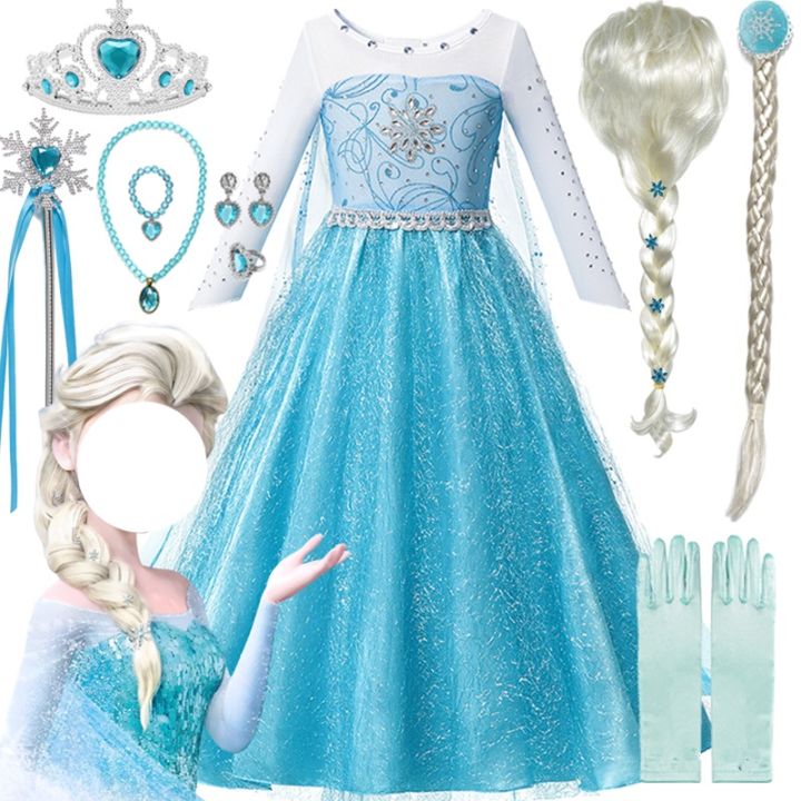dress to impress birthday decorations 3-8 Years Summer Baby Girl Dress Princess Vestidos Fever Anna Elsa Dress  Children Clothing For Kids