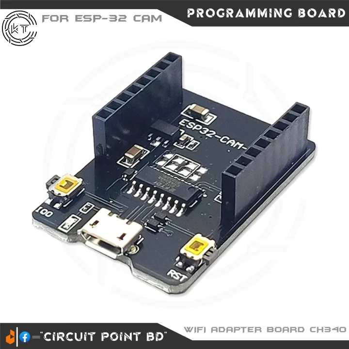 ESP32 CAM MICRO USB Programming/Download Development BOARD CH340 Module AI-Thinker (ESP32-CAM-MB Base Board Arduino IDE)