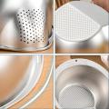 Rice Washer Strainer Bowl Stainless Steel Rice Washing Bowl Rice Sieve Colander Fruit And Vegetable Strainer Kitchen Tools. 