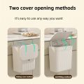 Wall Mounted Trash Can Kitchen Hanging Trash Bin Cabinet Door Bathroom Trash Can With Lid Garbage Bin Counter Bins Dustbin. 