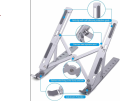 Laptop Stand Aluminium Foldable Support Adjustable Notebook Holder Tablet Base For PC Computer Accessories.