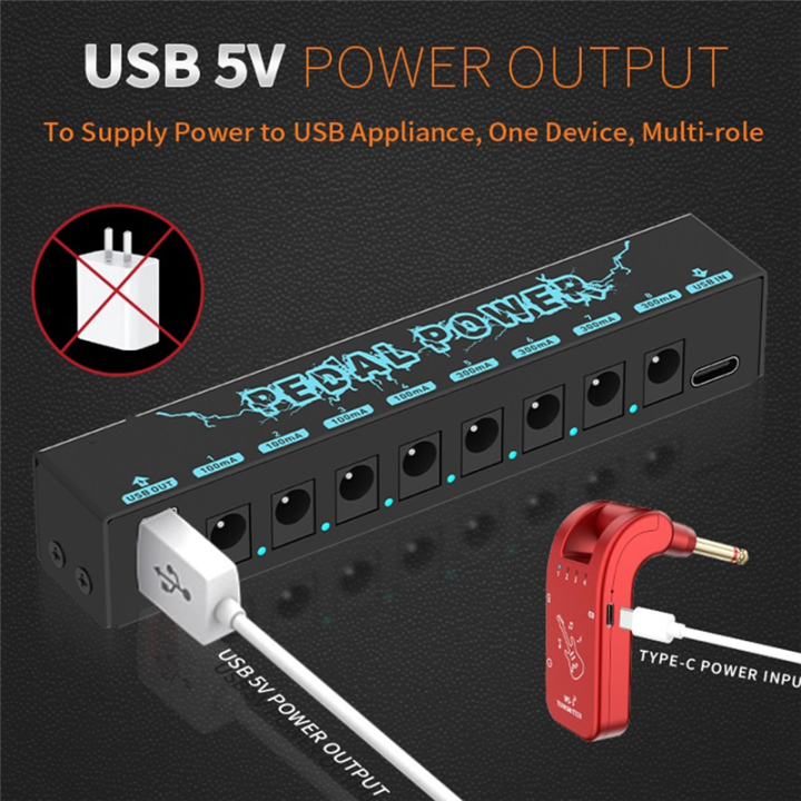 PEDAL%20POWER%20Guitar%20Pedal%20Power%20Guitar%20Effector%20Power%20Supply%208%20Isolated%20DC%20Output%20Guitar%20Effect%20Pedal%20Guitar%20Replacement%20Parts%20Accessories%20-%20Image%204