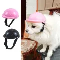 Fashion Adjustable Dog Helmet Windproof Breathable Pet Motorcycle Helmet Cap Wear Resistant Plastic Dog Cycling Helmets Outdoor. 