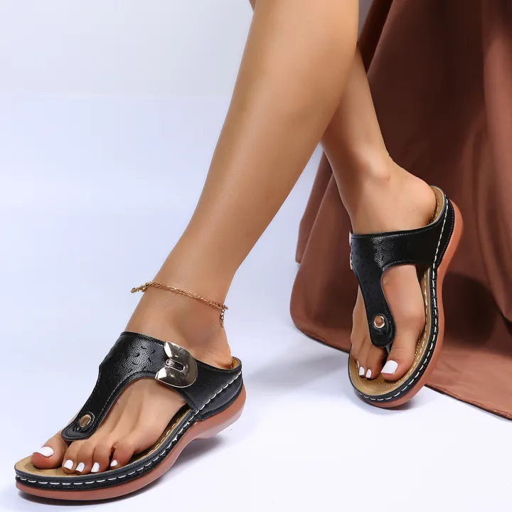 2022%20Summer%20Women%20Wedge%20Sandals%20Premium%20Orthopedic%20Open%20Toe%20Sandals%20Vintage%20Anti-slip%20Leather%20Casual%20Female%20Platform%20Retro%20Shoes%20-%20Image%203