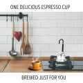 1 PCS 50ML Single Tube Moka Pot Spout Stovetop Italian Coffee Maker Aluminum Alloy Silver.