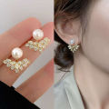 stud Earrings For Women Shining Crystal Petal Design Wedding Earring Girl. 