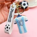 Football Player's Jersey Keychain Soccer Clothing Pendant Keyring Fashion Design Women Handbags Car Key Chain Gifts wholesale. 