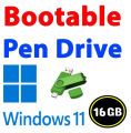 Windows 11 bootable PENDRIVE USB Flash Drive  16 GB support 3gen to 12gen TPM No Required  - pendrive. 