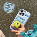 Cartoon cute three-dimensional little monster comes with stand, personalized Case for iPhone 16 15 Pro Max 14 13 12 Pro 11 Soft Cover. 