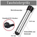 2500W Immersion Heater, Pool Heater Automatic Timer, Safe Pool Heating Immersion Heater, Perfect for Home Eu Plug. 