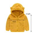 Kids Baby Fleece Coat Jacket Winter Toddler Girl Boy Cute Teddy Bear Ear Zipper Hooded Solid Warm Outwear Fall Children Clothes. 