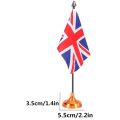 25Pcs Gold Mini Hand Held Flag Stand Base Table Flag Base Bar Restaurant Party Conferences Desktop Display Decoration.