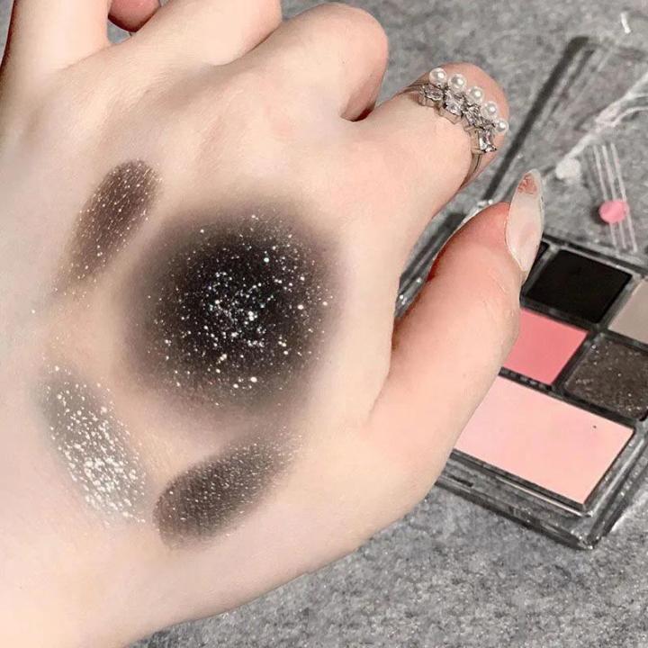 Honoria%20Honoeie%207%20Color%20Eyeshadow%20Palette%20Grey%20Powder%20Black%20Smoky%20Eye%20Blush%20Highlighter%20Korean%20Shiny%20Glitter%20Eye%20Shadow%20Eyes%20Makeup%20Cosmetics%20-%20Image%206