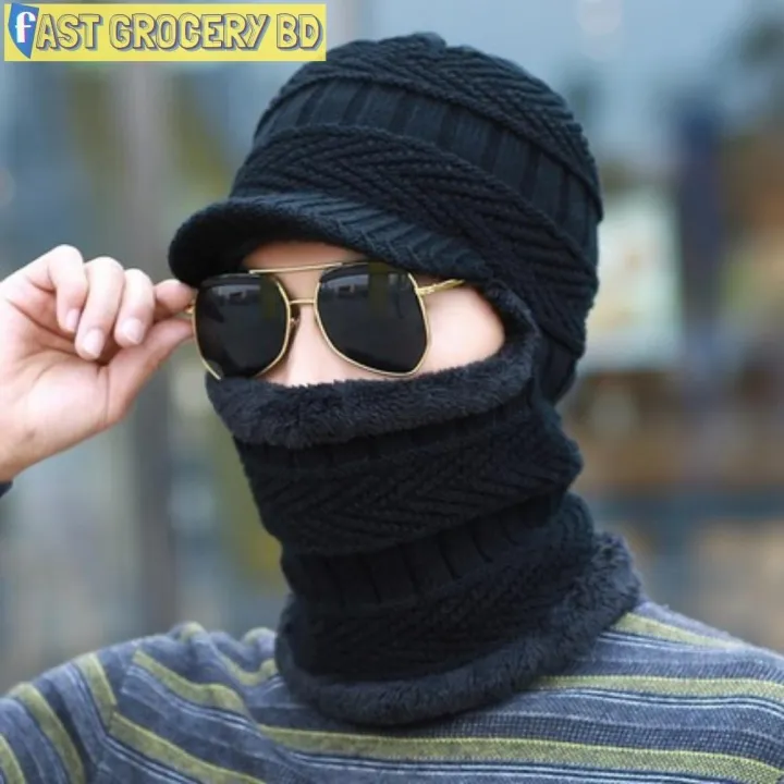 Winter%20Soft%20Warm%20Wool%20Lined%20Thick%20Knitted%20Lining%20Cap%20with%20Circle%20Scarf%20Kit%20Kantupi%20For%20Men%20-%20Image%202