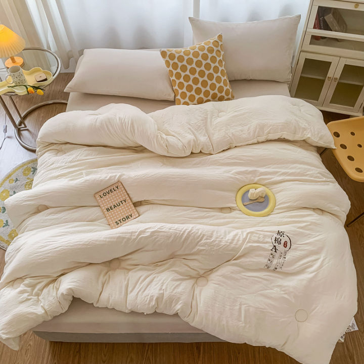 AMaternal%20and%20Child%20Grade%20Raw%20Cotton%20Pure%20Cotton%20Soybean%20Fiber%20Quilt%20Thick%20Warm%20Winter%20Duvet%20Spring%20and%20Autumn%20Quilt%20Summer%20Quilt%20Airable%20Cover%20-%20Image%203