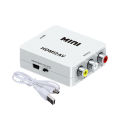 HDMI to AV 1080P Converter HDMI to RCA Audio Video CVBS Adapter - White. 