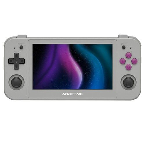 ANBERNIC RG505 Android 12 Game Console, 4GB LPDDR4X, 128GB+128GB TF Card, 3154 games, Moonlight Streaming - Grey