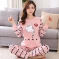 Wholesale Pajamas Sets Spring Autumn Carton Women Long Sleeve Sleepwear Suit Cute Big Girls Homewear Gift for Female Sleepwear.