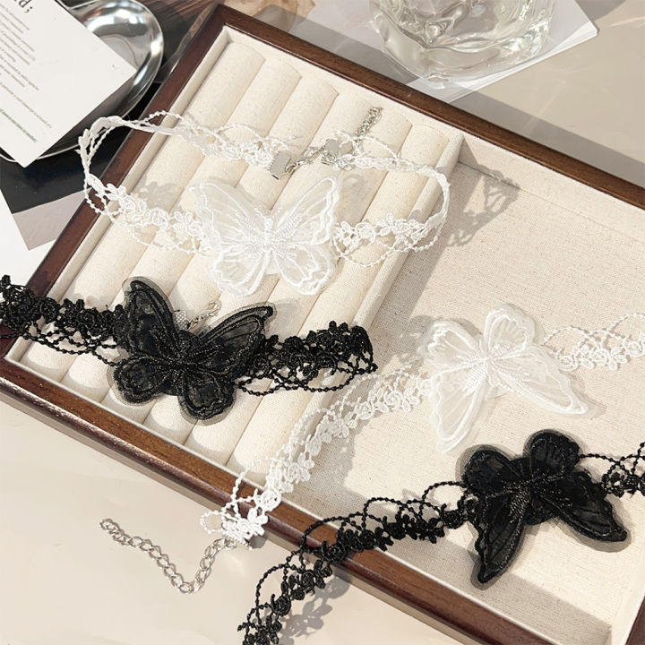 1/2Pcs%20Black/White%20Butterfly%20Lace%20Necklace%20Choker%20for%20Women%20Super%20Fairy%20Stereoscopic%20Butterfly%20Choker%20Fashion%20Accessories%20for%20Girls%20-%20Image%206