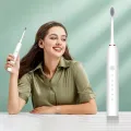 Sonic Electric Toothbrushes, USB Rechargeable Ultrasonic Tooth Brush with 4 Brush Heads 6 Cleaning Modes and Smart Timer IPX7 Waterproof Cleaning Toothbrushes for Adults and Kids (White). 