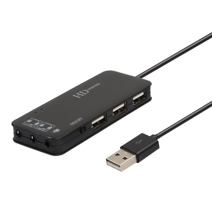2X%203%20Port%20USB%202.0%20Hub%20External%207.1Ch%20Sound%20Card%20Headset%20Microphone%20Adapter%20for%20Pc%20Black%20-%20Image%206