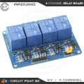4 Channel 5V DC Relay Module. Isolated Relay Module With Screw Terminal For Arduino 4 Channels With Optocoupler Protection System for Electronics and DIY Project.. 