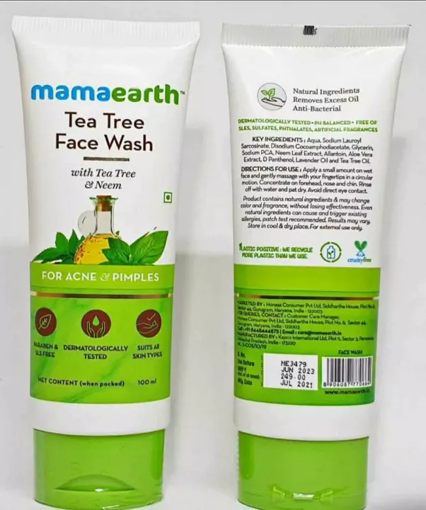 MamaEarth%20Tea%20Tree%20Face%20Wash-100ml%20-%20Image%203