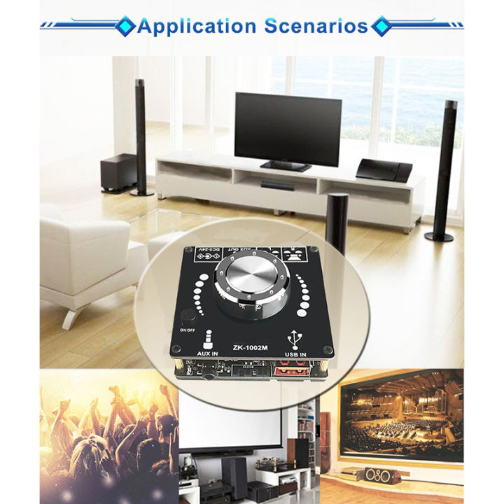 ZK1002M%20Bluetooth%205.0%20AUX%20USB%20Audio%20Input%20Output%20Amplifier%20Audio%20Amplifier%20Module%20100Wx2%20-%20Image%203